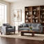 Fauteuil rembourré 43,7 po, fauteuil d'appoint moderne surdimensionné avec accoudoirs rembourrés pour la chambre à coucher du salon-1215859428