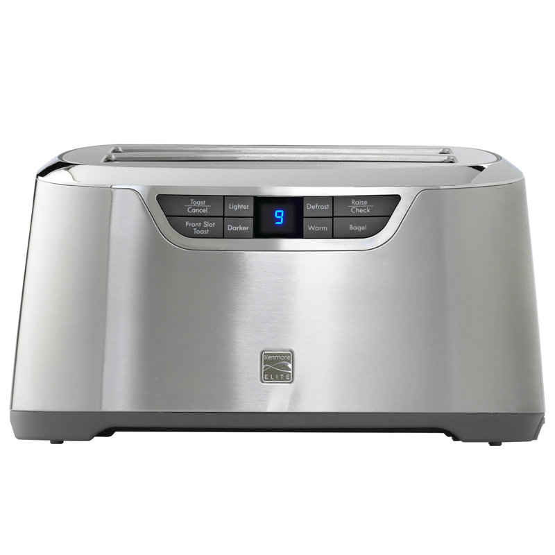 Kenmore Elite 4 Slice Toaster, Auto-Lift Long Slot, Stainless Steel
