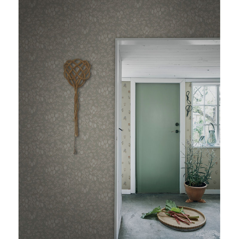 Kolonin Floral Wallpaper Roll by Sandberg, Sage Green