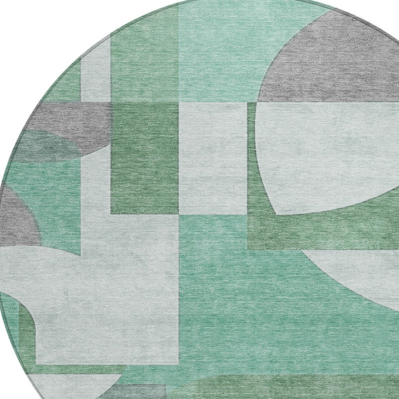 Tapis extérieur rond lavable 8 po