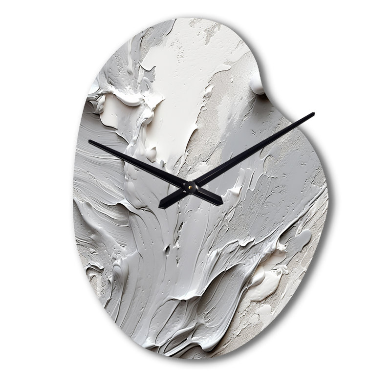 Horloge murale Kaha, gris et crème Harmony In Chaos I, Grand