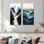 «The Silent Ridge into the Mountains», art mural blanc 2 pièces