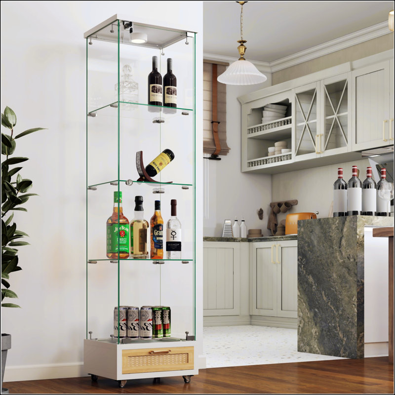 Vitrine moderne en verre, Blanc