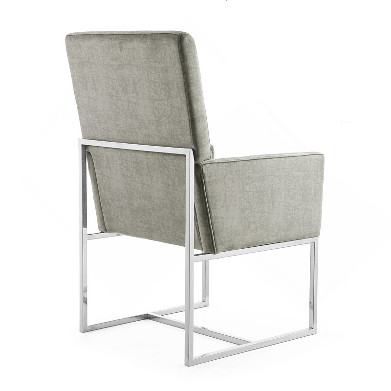 Chaise de salle à manger en acier, Gris acier