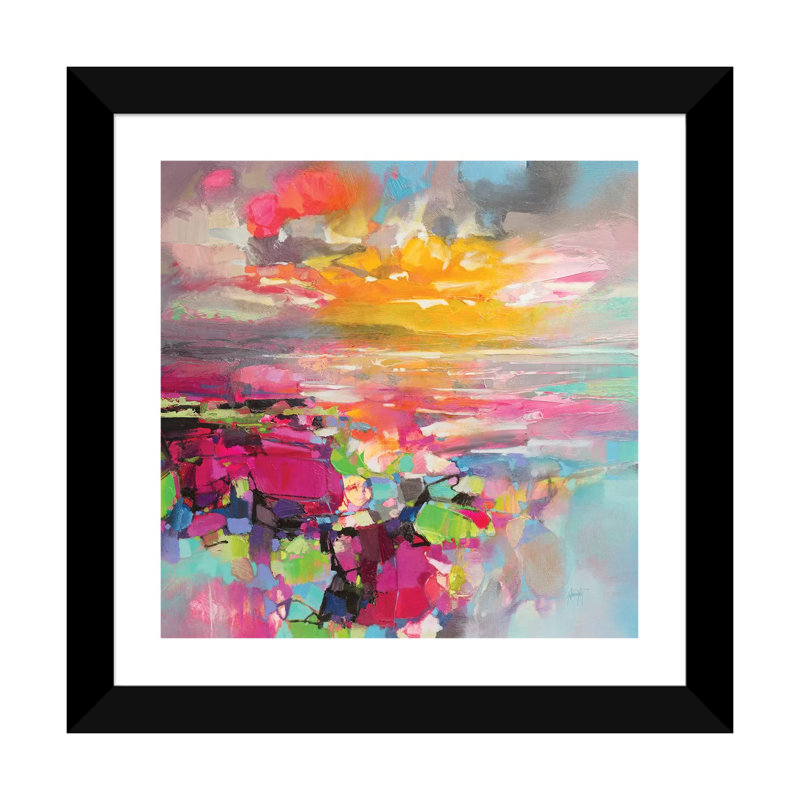 «Energy Spectrum I» par Scott Naismith - reproduction d'art, H 24 po x l 24 po x p 1 po, Papier encadré noir, Blanc