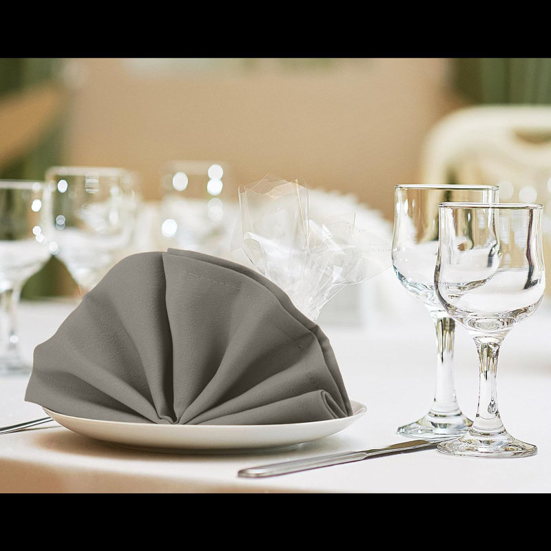 Table Napkins 10-Pack | 19x19 Inch Polyester | Luxury 180gsm Extra Soft & Absorbent | Machine Washable Dinner Napkins for Weddings, Parties & Everyday Dining