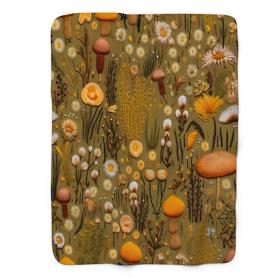 Faux brodé Toadstool - jeté de qualité supérieure Sherp 1 pièce