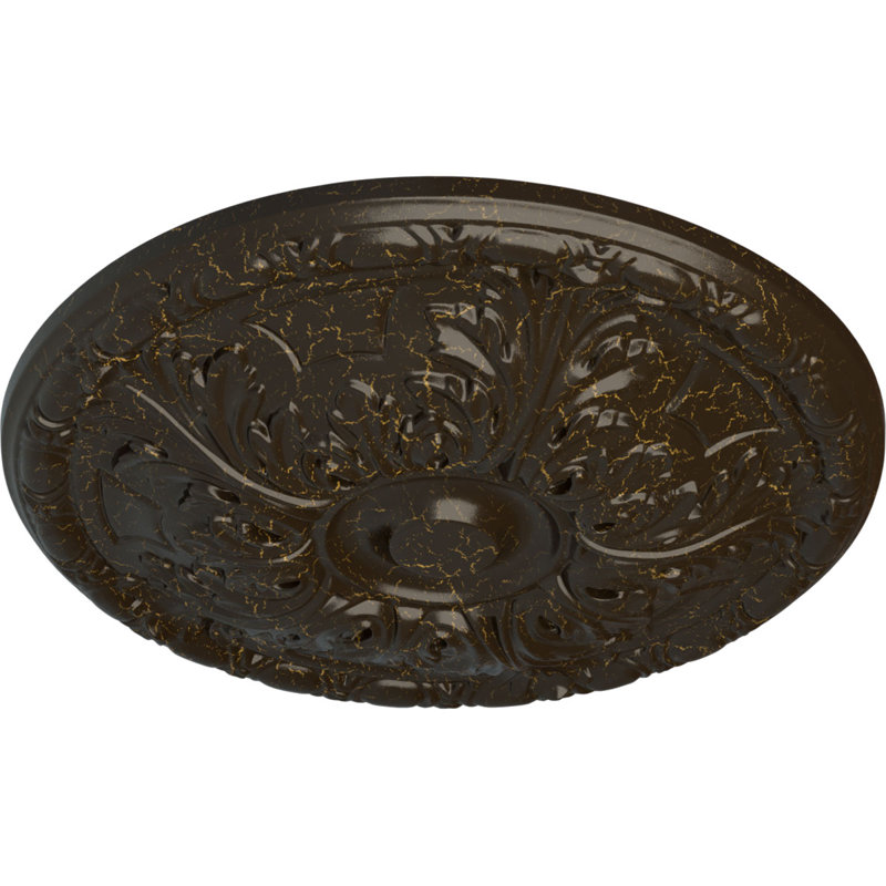 Médaillon de plafond H 15,75 po x l 15,75 po Granada, Craquelure pierre de foyer