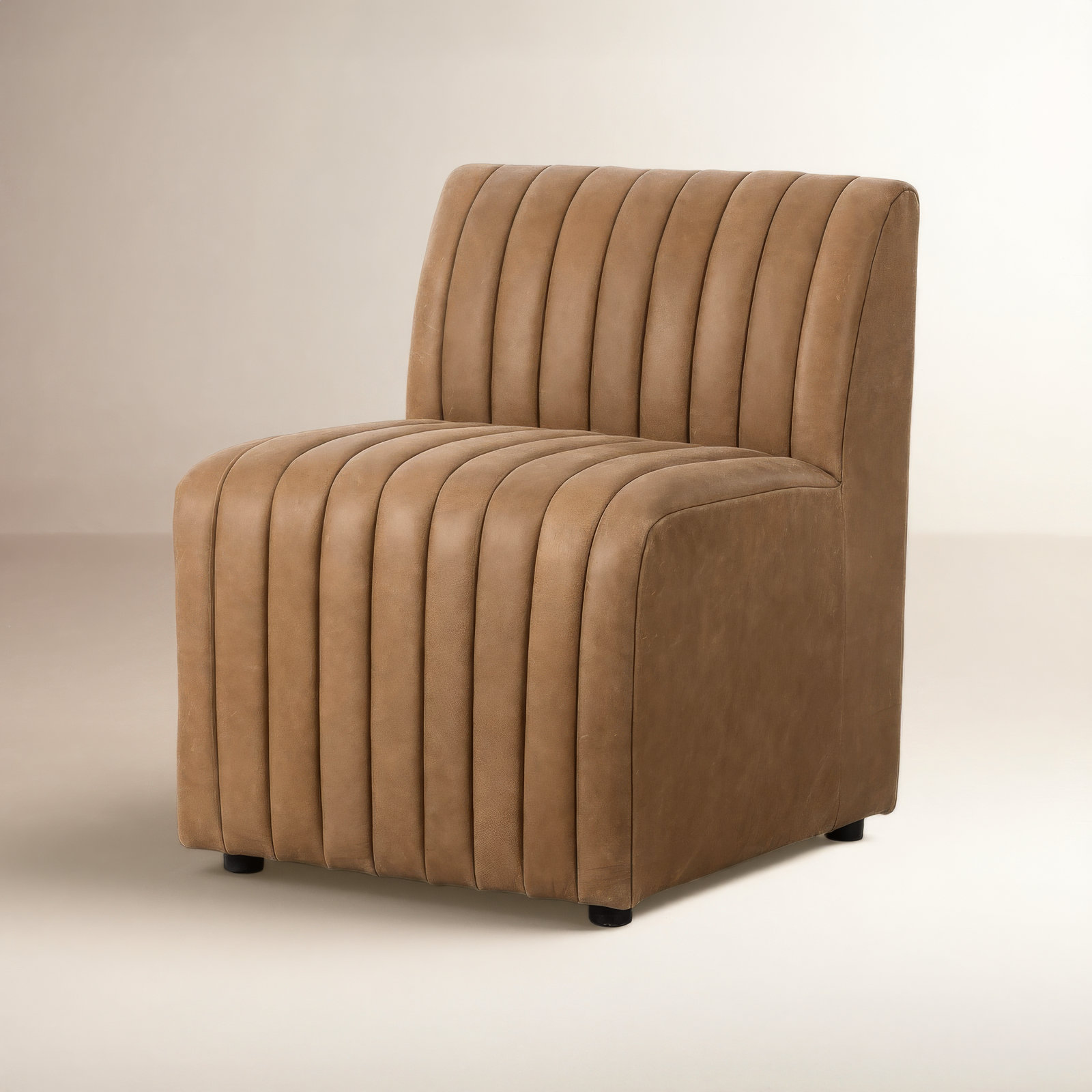 Brandt Genuine Leather Dining Chair, Palermo Drift Genuine Leather