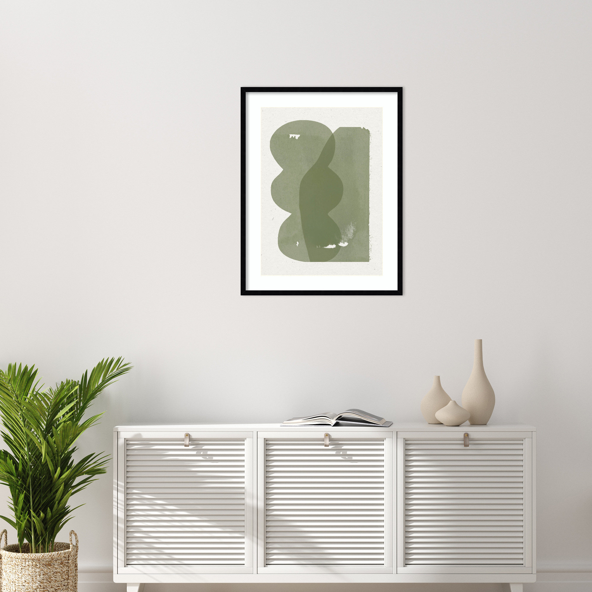 Figurative Composition by The MIUUS STUDIO Wood Framed Wall Art Print, 33" H x 26" W, Black