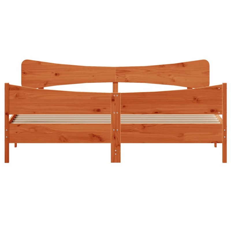 Rosalinde Solid Wood Bed, Wax Brown, Small Single (2'6)