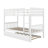  Kamorian Twin Over Twin Rubber Wood Bunk Bed With Trundle, Convertible Into 2 Beds-700117137