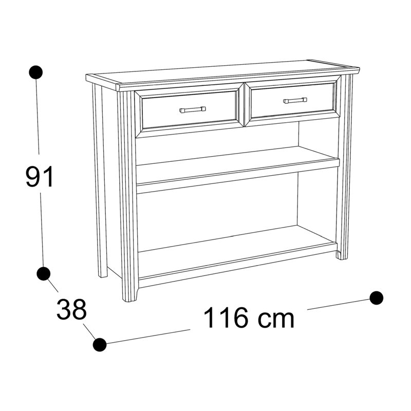 Heiden 116cm Console Table