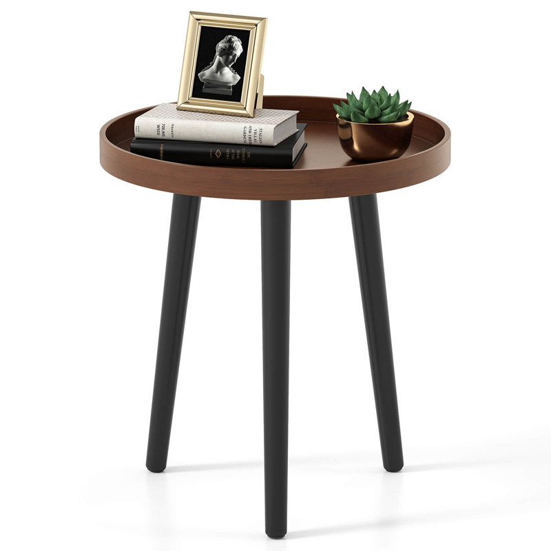 1 Pcs Round Side Table Sofa Coffee End Accent Table Nightstand Home Furniture