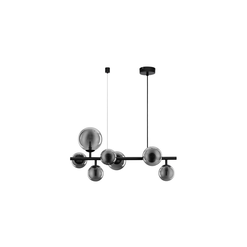 Opal Glass & Metal LED G9 7x5 Watt 230 Volt IP20 Bulb Excluded L: 65 W: 28.9 H: 120 cm Adjustable height, Black 