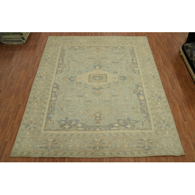 Vegetable Dye Oushak Turkish Large Rug 12x15