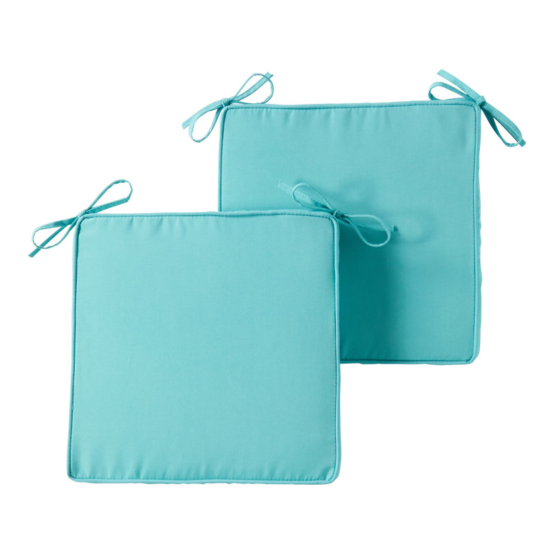 Sunbrella Outdoor Dining Chair Seat Pad, Teal