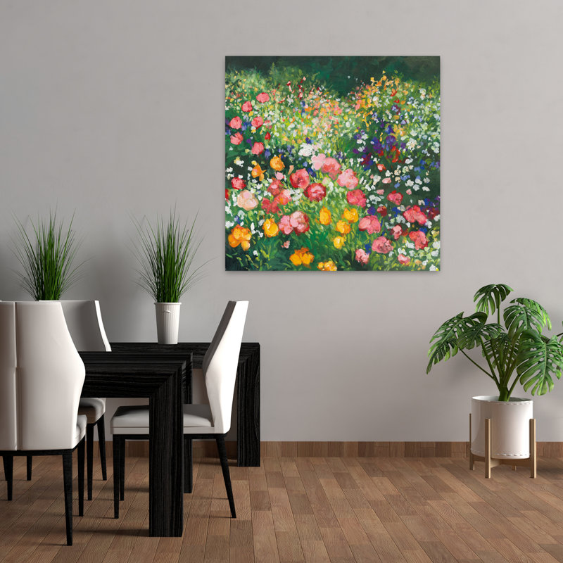 Art floral contemporain Floral Bounty, H 36 po x l 36 po