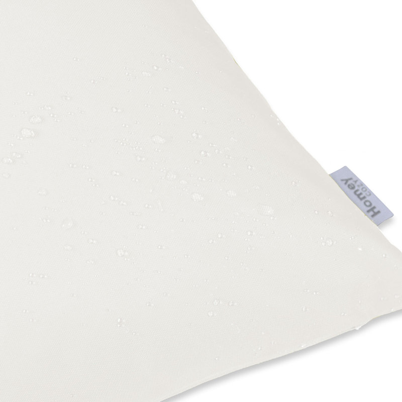Rosemary Outdoor Throw Pillow, Ivory, 20" x 20"