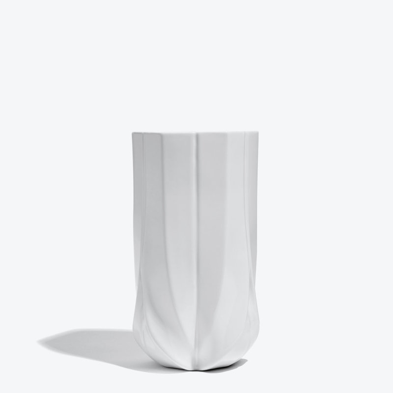BRAID Porcelain Table Vase, White