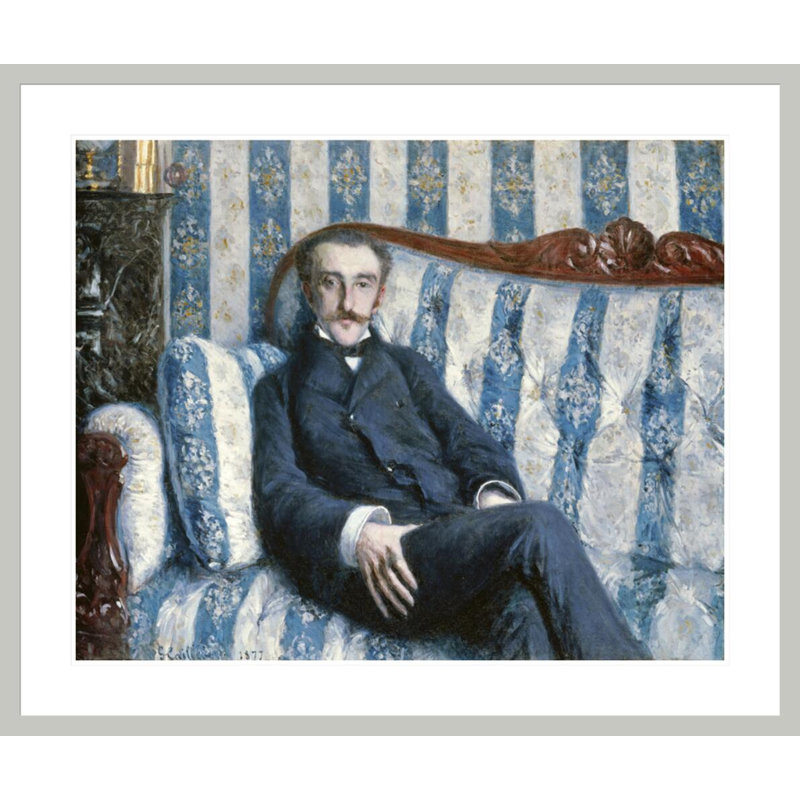 «Portrait De Monsieur R» par Gustave Caillebotte, impression giclée encadrée, H 33,5 po x l 39,85 po