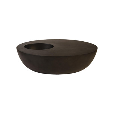 Table basse ovale, noir