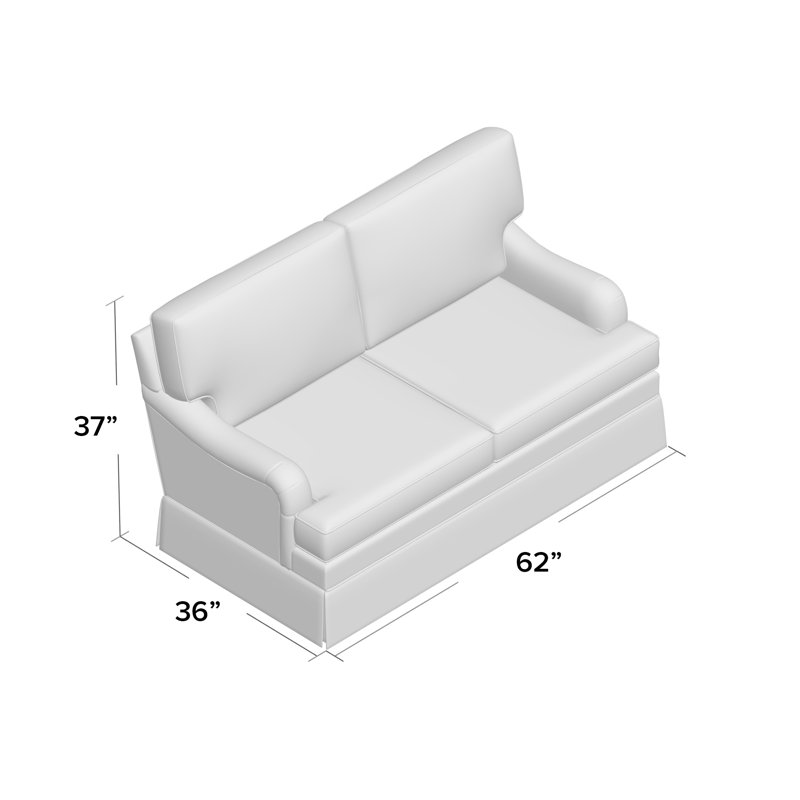 Shefield 62'' Slipcovered Loveseat, Savannah Latte