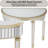 Adriatik 35.4" Half-Round Mirrored Console Table
