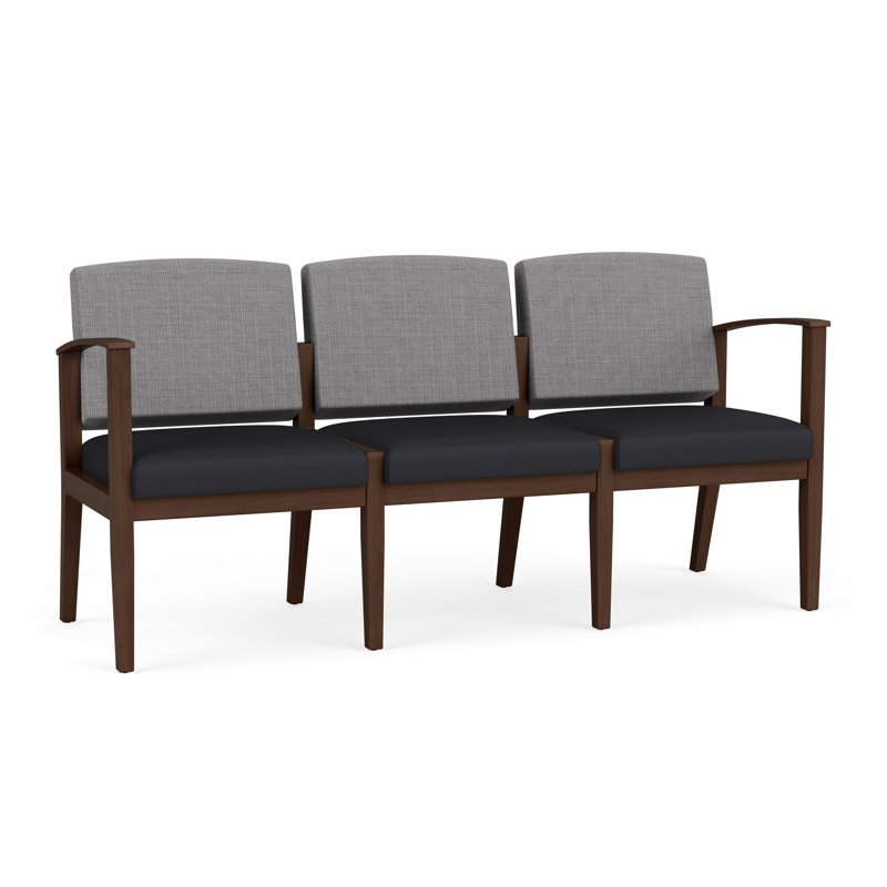 Canapé 3 places, Noyer Riftwood, Gris Chambray / noir Patriot Plus