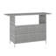 Table de comptoir de bar rectangulaire en rotin pour l'intérieur et l'extérieur en rotin avec deux tablettes Rimah-1085805505-1085805506
