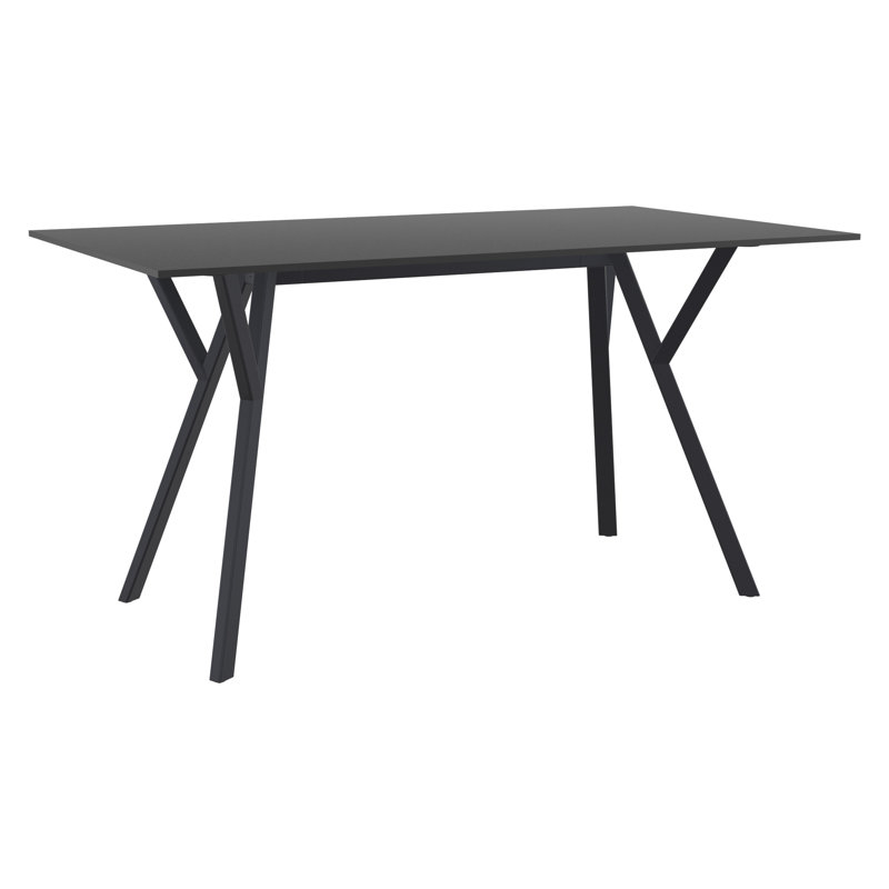 Table de salle à manger Pontus, Noir, L 31,5 po x L 55 po x H 29,5 po