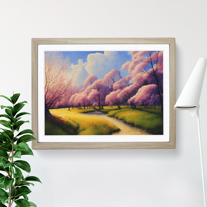 Spring Forest Watercolour Vol.4 - Single Picture Frame Print, 34cm H x 46cm W x 2cm D