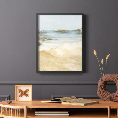 Tranquil Beach I Framed Print - Solid Wood