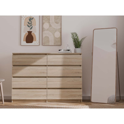 120cm W 8 - Drawer Chest of Drawers
