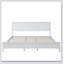 Lit plateforme en bois massif blanc
