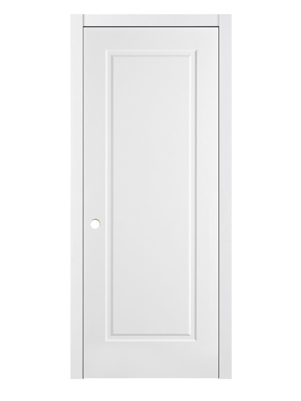 Porte intérieure stratifiée blanche 1 panneau, 24 po x 80 po