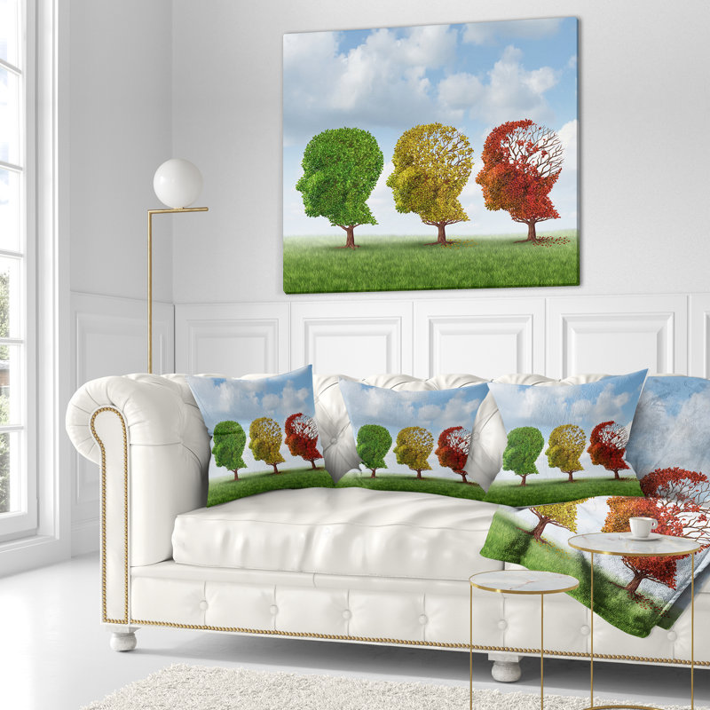 Oreiller vieillissement du cerveau Abstract, Oreiller lombaire, 12 po x 20 po