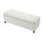 Banc de rangement avec repose-pieds White Boucle