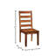 Ensemble de chaises de salle à manger avec dossier échelle, 4 pieds en bois
