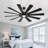 62/72-inch 10-Blade Ceiling Fan With Light And Remote, Quiet Reversible Dc Motor, 6-Speed Large Room Fan With 3CCT LED, For Living Room-362602908