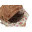 Wicker Lidded Picnic Hamper Basket with Lining