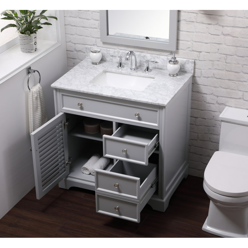 Ensemble de meuble-lavabo simple 36 po Closter Holiday, Gris