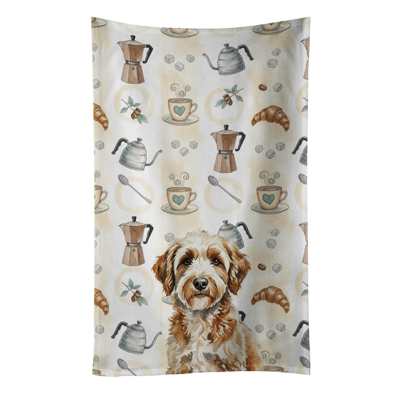 Lagotto Romagnolo Coffee Bar Kitchen Towel, Lagotto Romagnolo