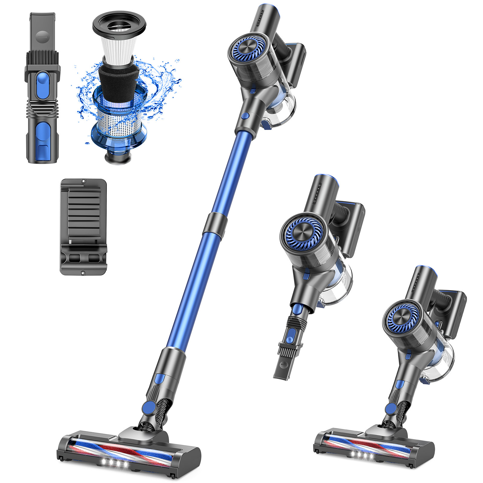 Teendow Ultra-Light Stick Vacuum with 2-in-1 Brushes For Carpet and ...