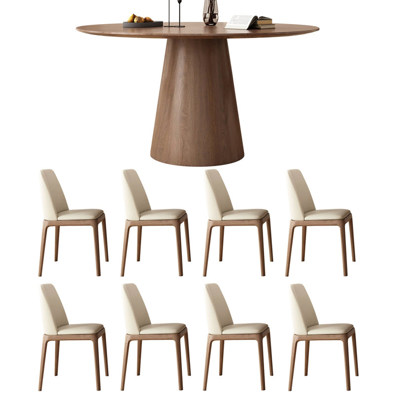 Combinaison de table et de chaises en bois massif rétro
