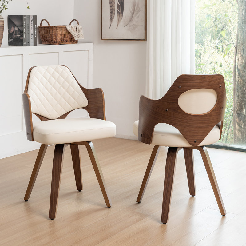 Khloemae Swivel Dining Chair, Beige