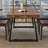Brown Rectangular Solid Wood Dining Table-522666650