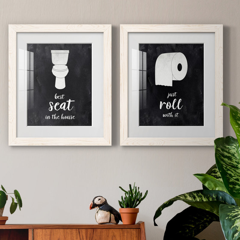 " Best Seat " 2 - Pieces, Framed Print with Mat, 24" H x 36" W, White