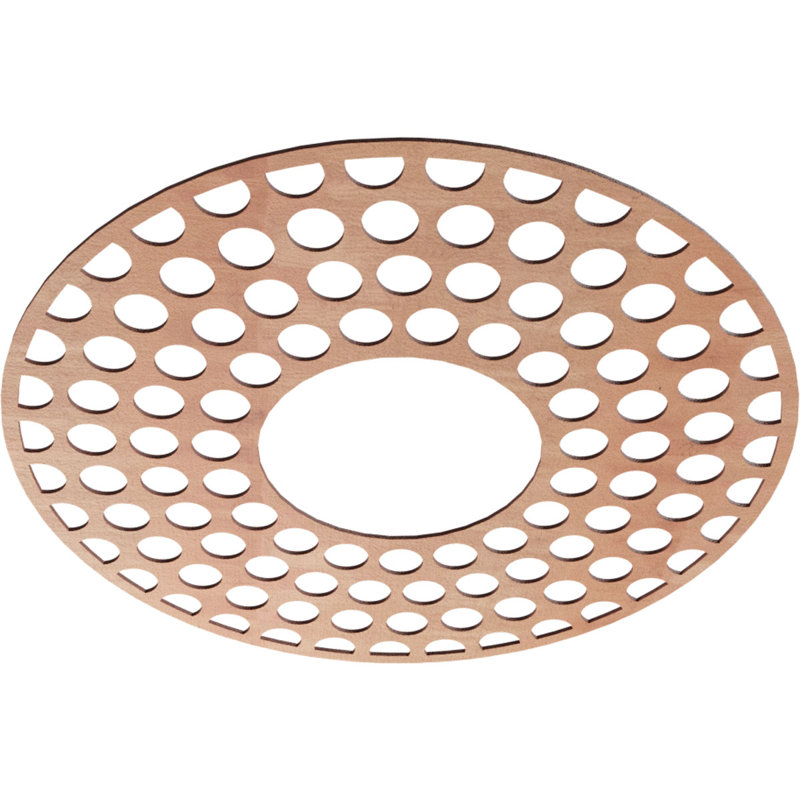 Médaillon de plafond en bois Fink, Cerise, H 40 po x l 40 po x P 0,25 po