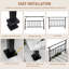 Rails à 4 ou 5 marches pour l'extérieur, ensemble de rampes d'escalier en acier réglables pour porche, terrasse, noir-128518214-128518216